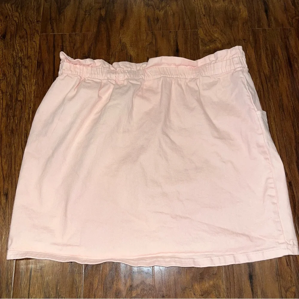 Chic Pink Paperbag Top Pencil Skirt